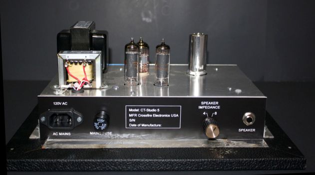 5 W Studio Amp Chassis Rear View